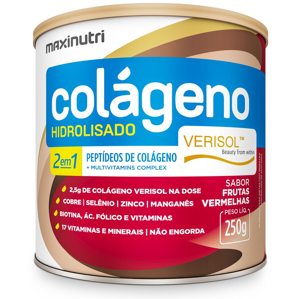 Colageno Verisol Hid 2em1 Pote 250g Frutas Vermelhas Maxinutri