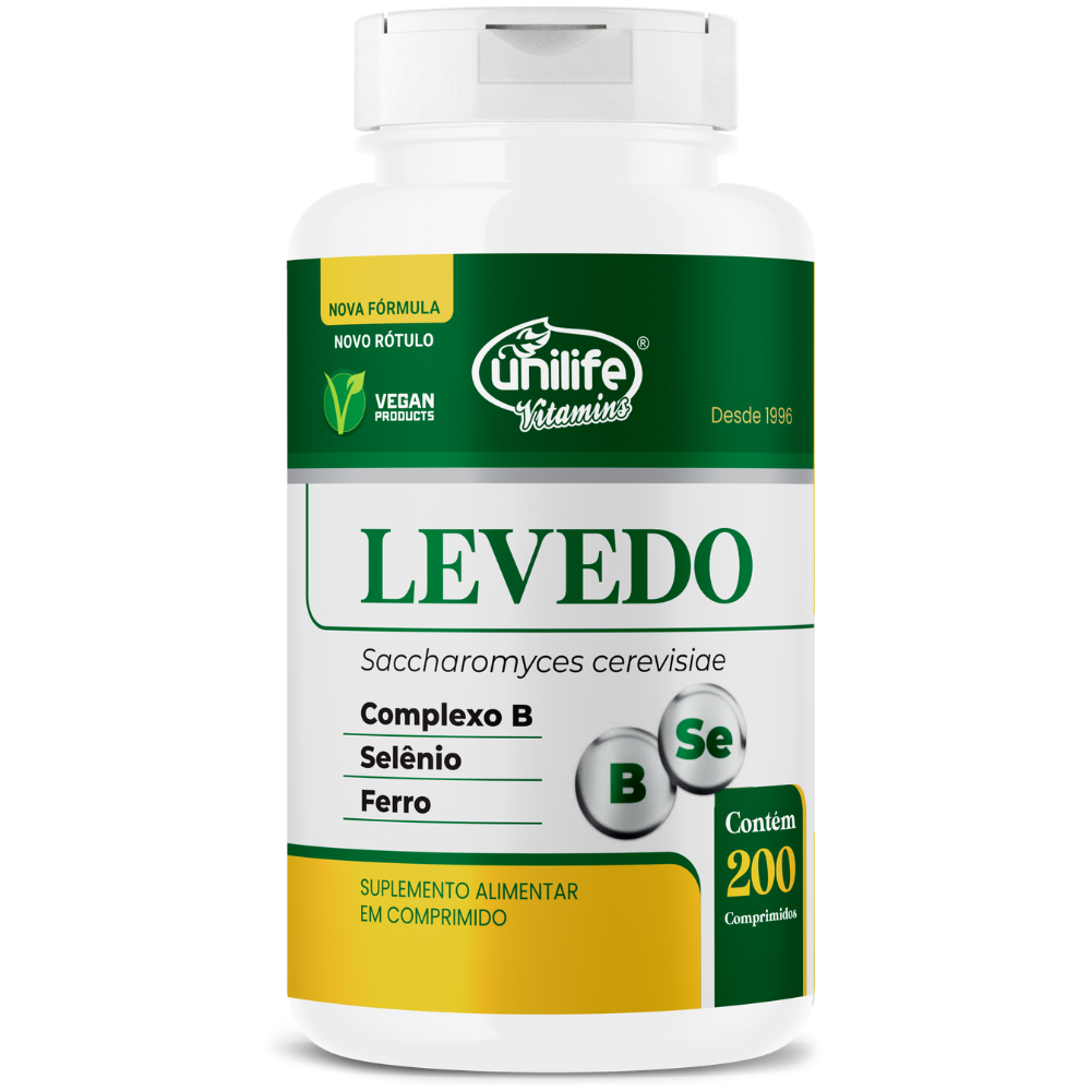 Levedo de Cerveja 450mg 200 comprimidos Unilife