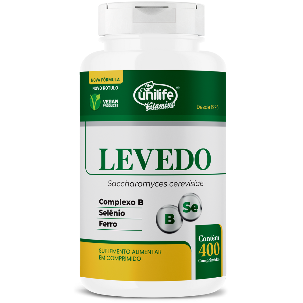 Levedo de Cerveja 450mg 400 comprimidos Unilife