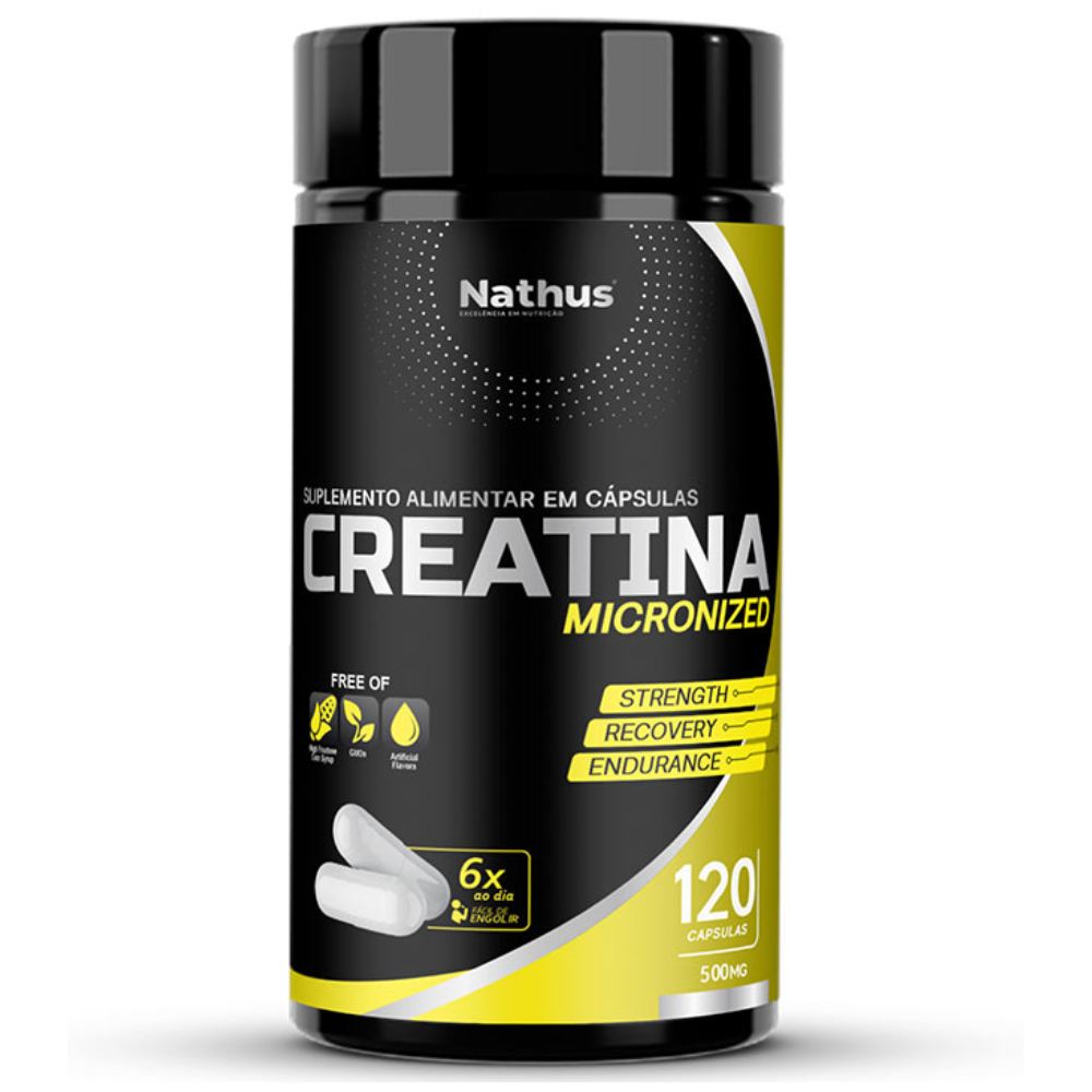 Creatina 500mg 120 cápsulas Nathus