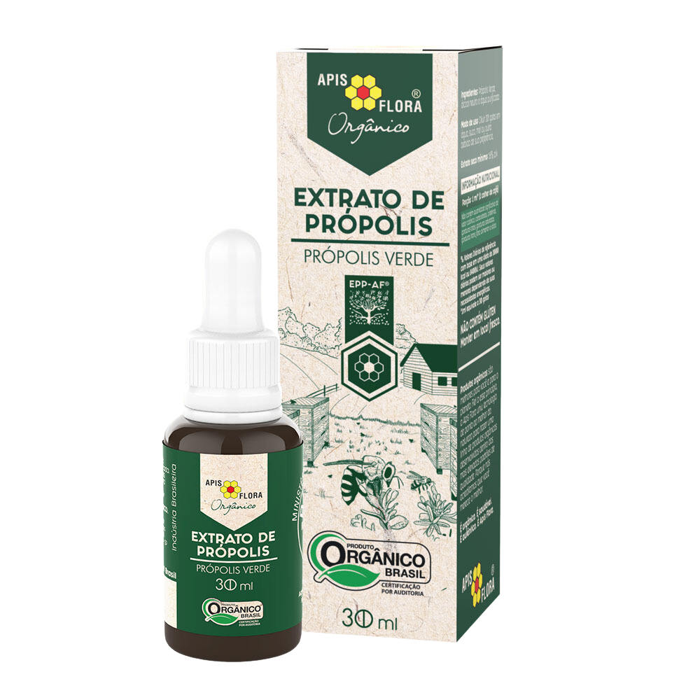 Extrato de Propolis Verde Organico 30ml Apisflora