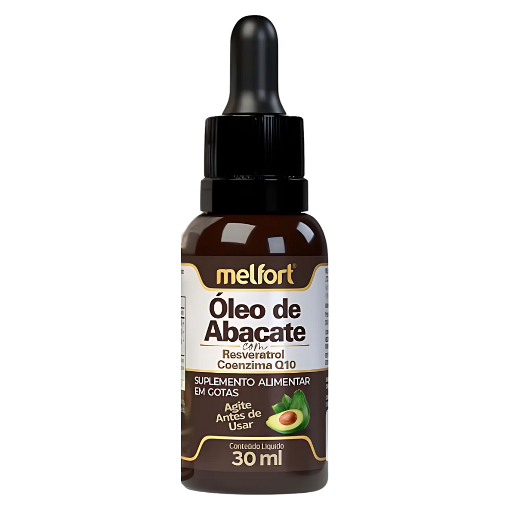 Oleo de Abacate em gotas (Com Resveratrol e CoQ10) 30ml Melfort