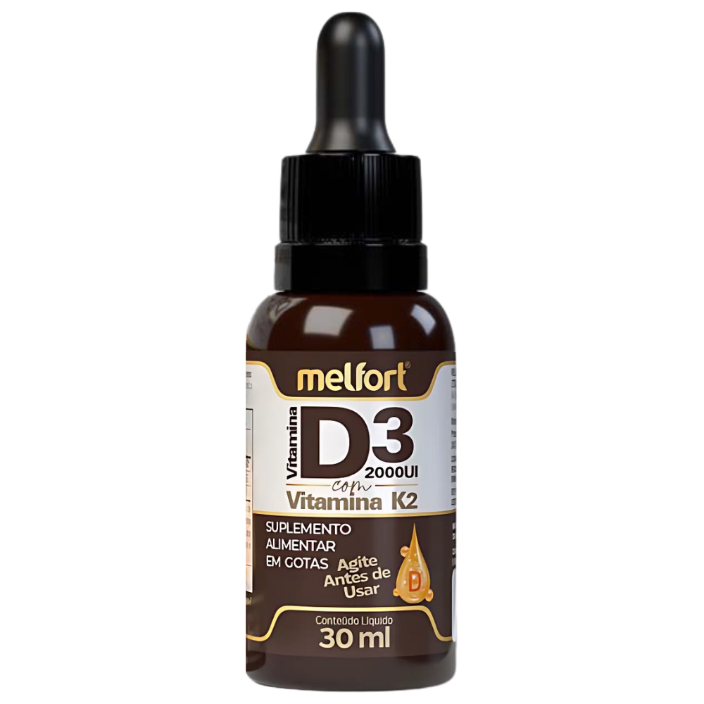Vitamina D3 com K2 em Gotas 30ml Melfort