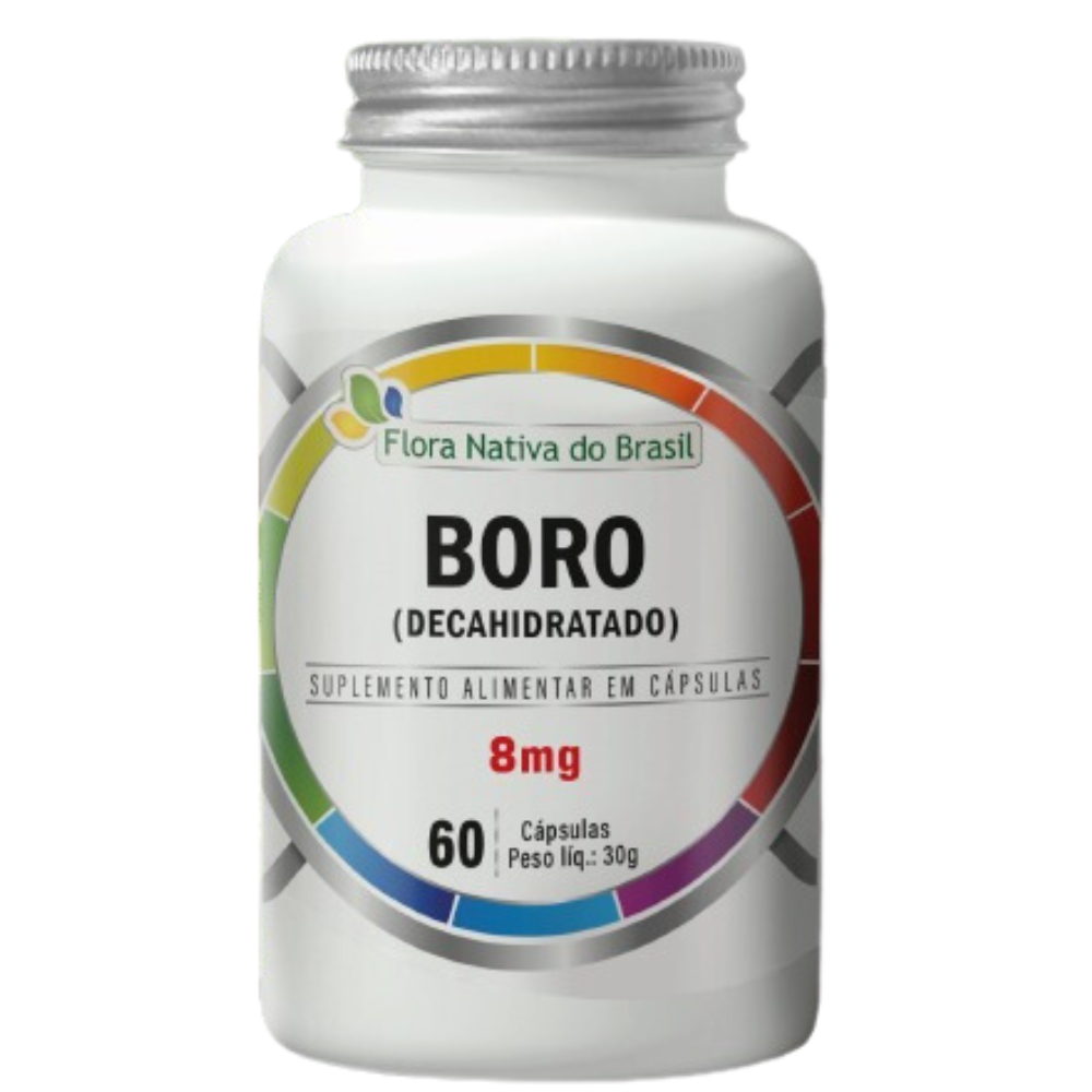 Boro Decahidratado (8mg) 500mg 60 cápsulas Flora Nativa