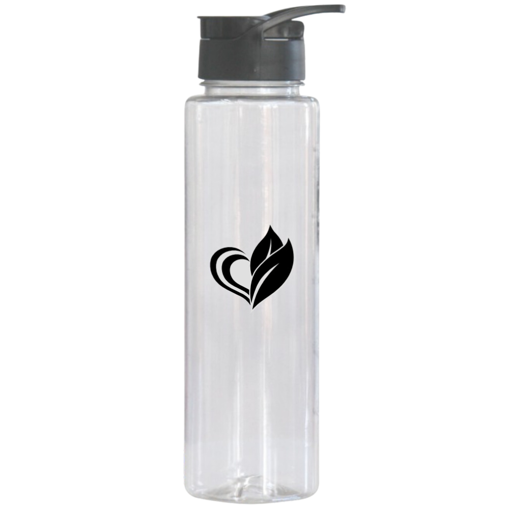 Garrafa Cristal 600ml Tampa Preta Twist