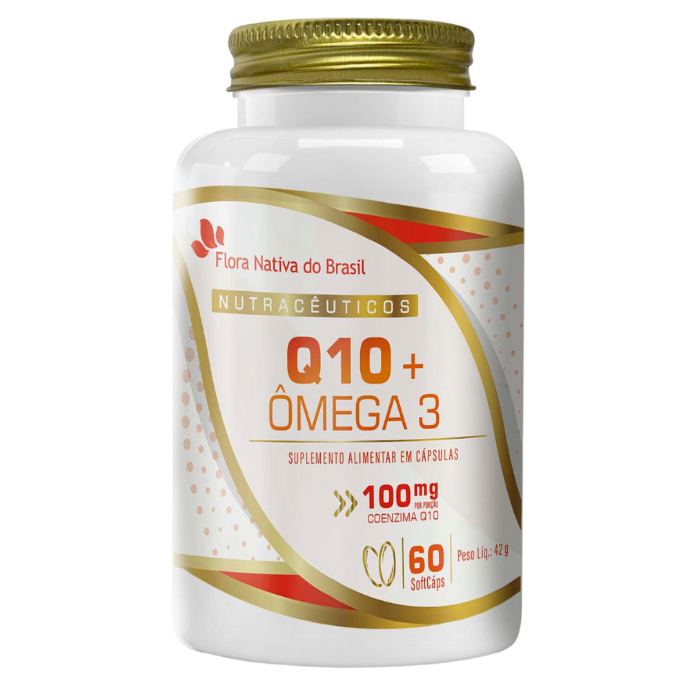 Coenzima Q10 com Omega 3 700mg 60 cápsulas Flora Nativa