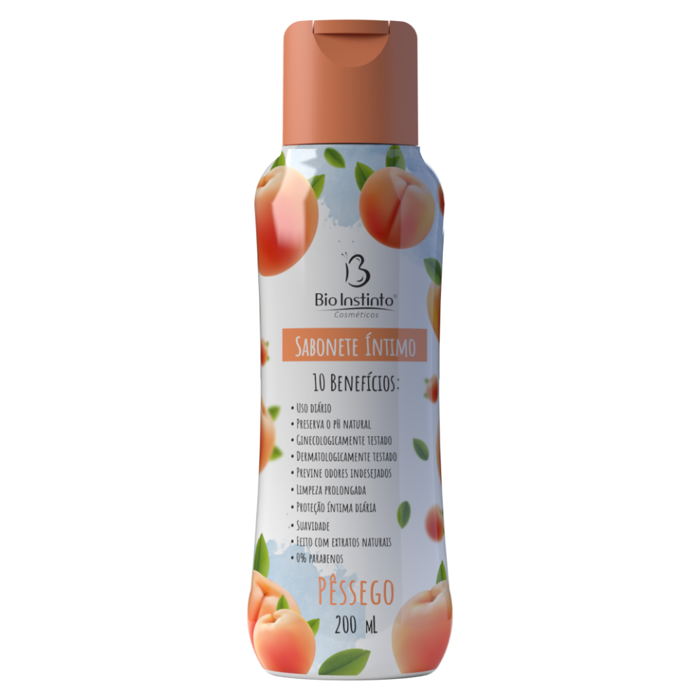 Sabonete Intimo Liquido Pessego 200ml (Com Aroeira e Barbatimao) Bio Instinto
