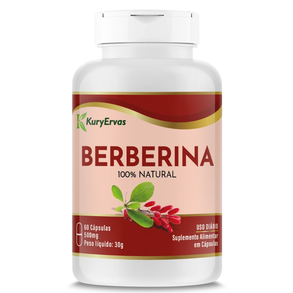 Berberina 500mg 60 cápsulas Kury Ervas