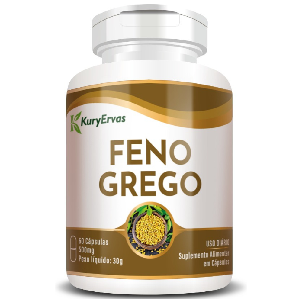 Feno Grego 500mg 60 cápsulas Kury Ervas