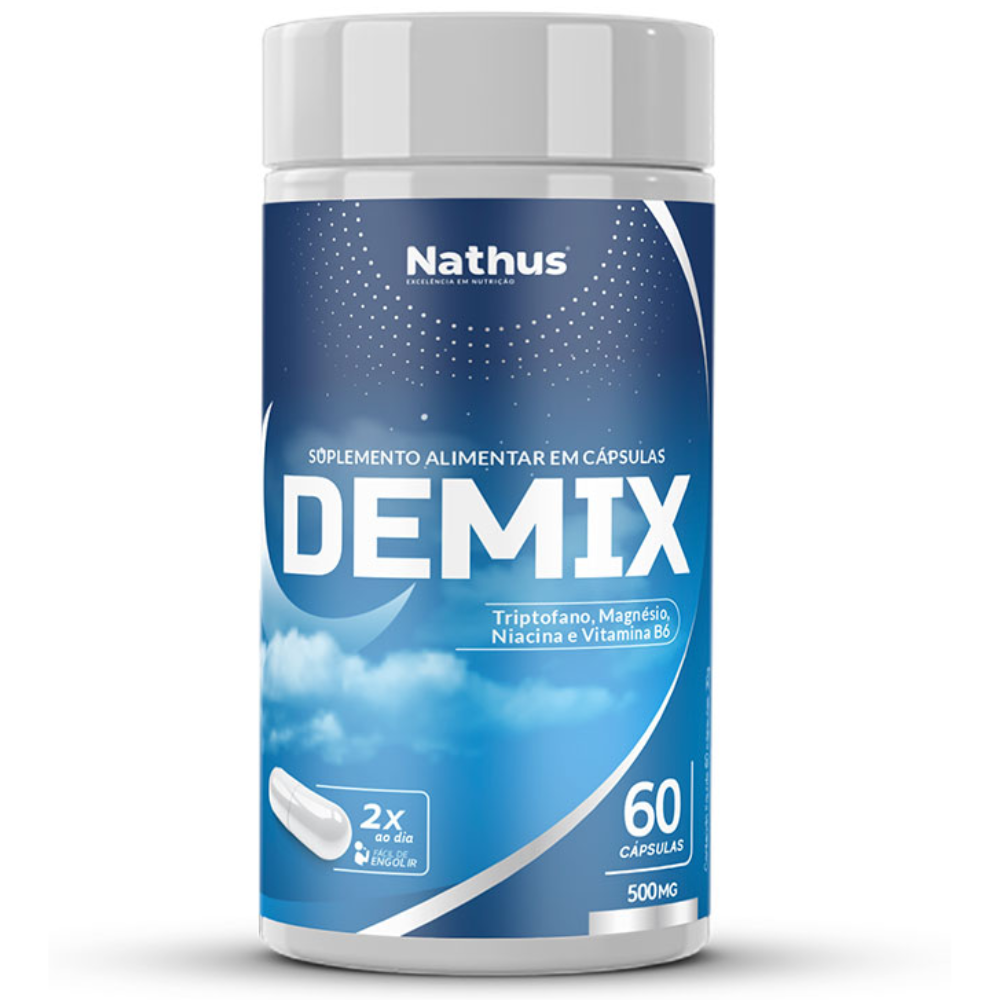 Demix - Triptofano com Magnesio 500mg 60 cápsulas Nathus