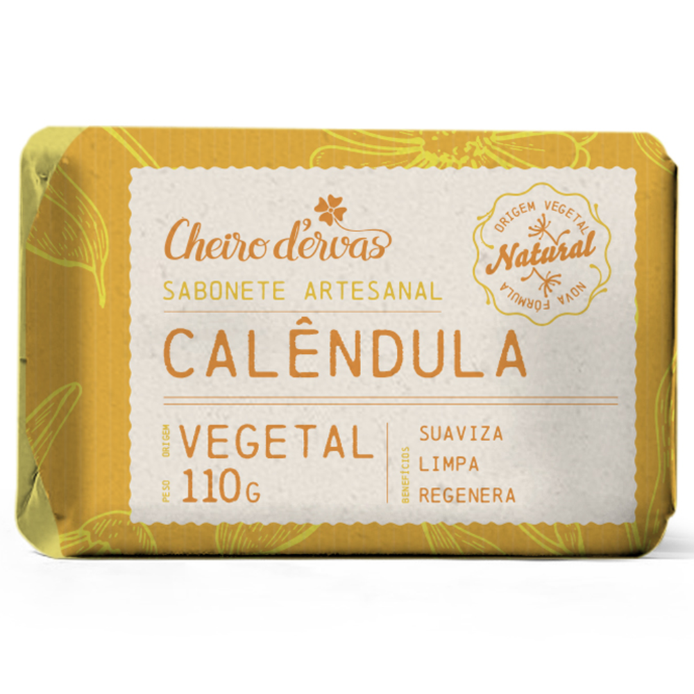 Sabonete Calendula Natural 110g Cheiro D'ervas