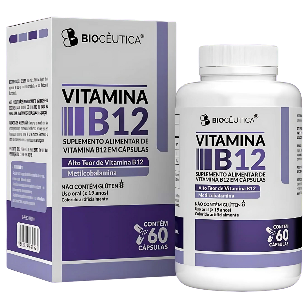 Metilcobalamina (Vitamina B12 9,3mcg) 370mg 60 cápsulas Bioceutica