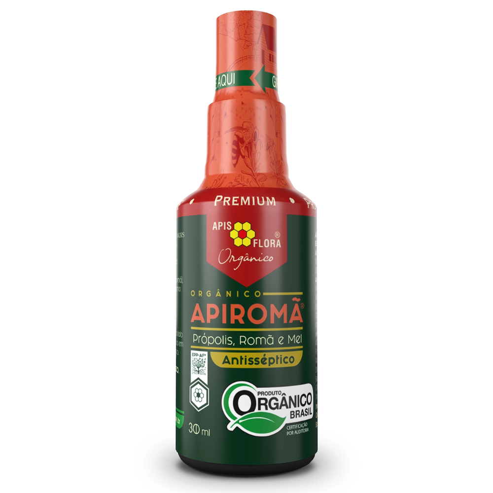 Apiroma Spray Organico - Propolis, Mel e Roma - 30ml Apisflora