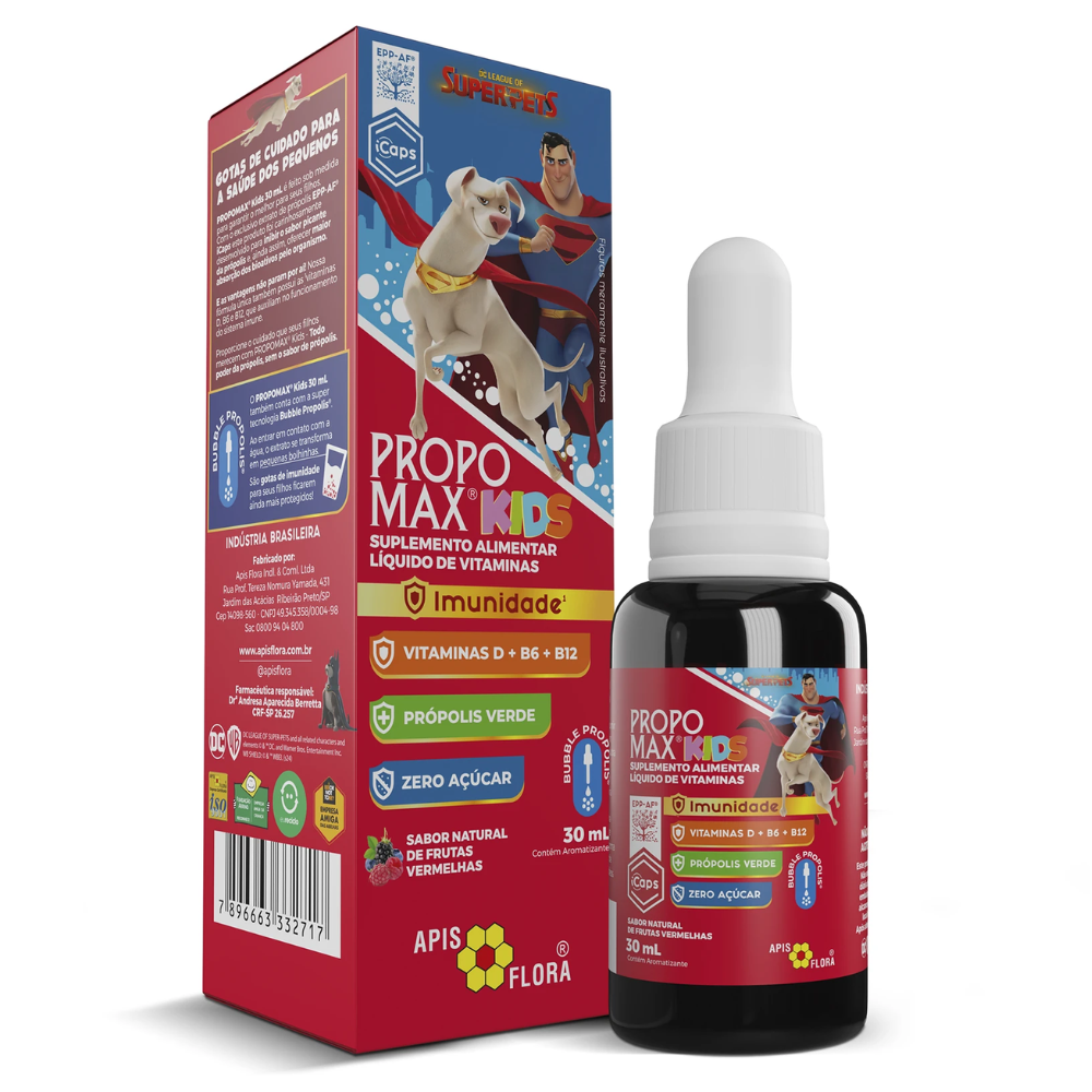 Propomax Kids Sabor Frutas Vermelhas 30ml Apisflora