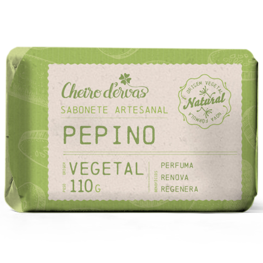 Sabonete Pepino Natural 110g Cheiro D'ervas