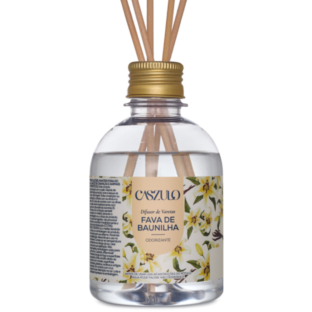 Difusor Varetas Fava de Baunilha (Vanilla) 250ml Caszulo