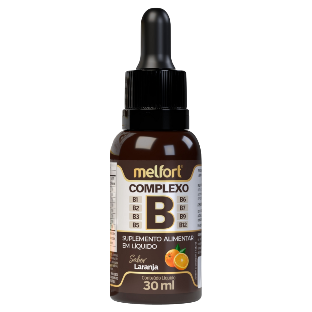 Complexo B em gotas Sabor Laranja 30ml Melfort