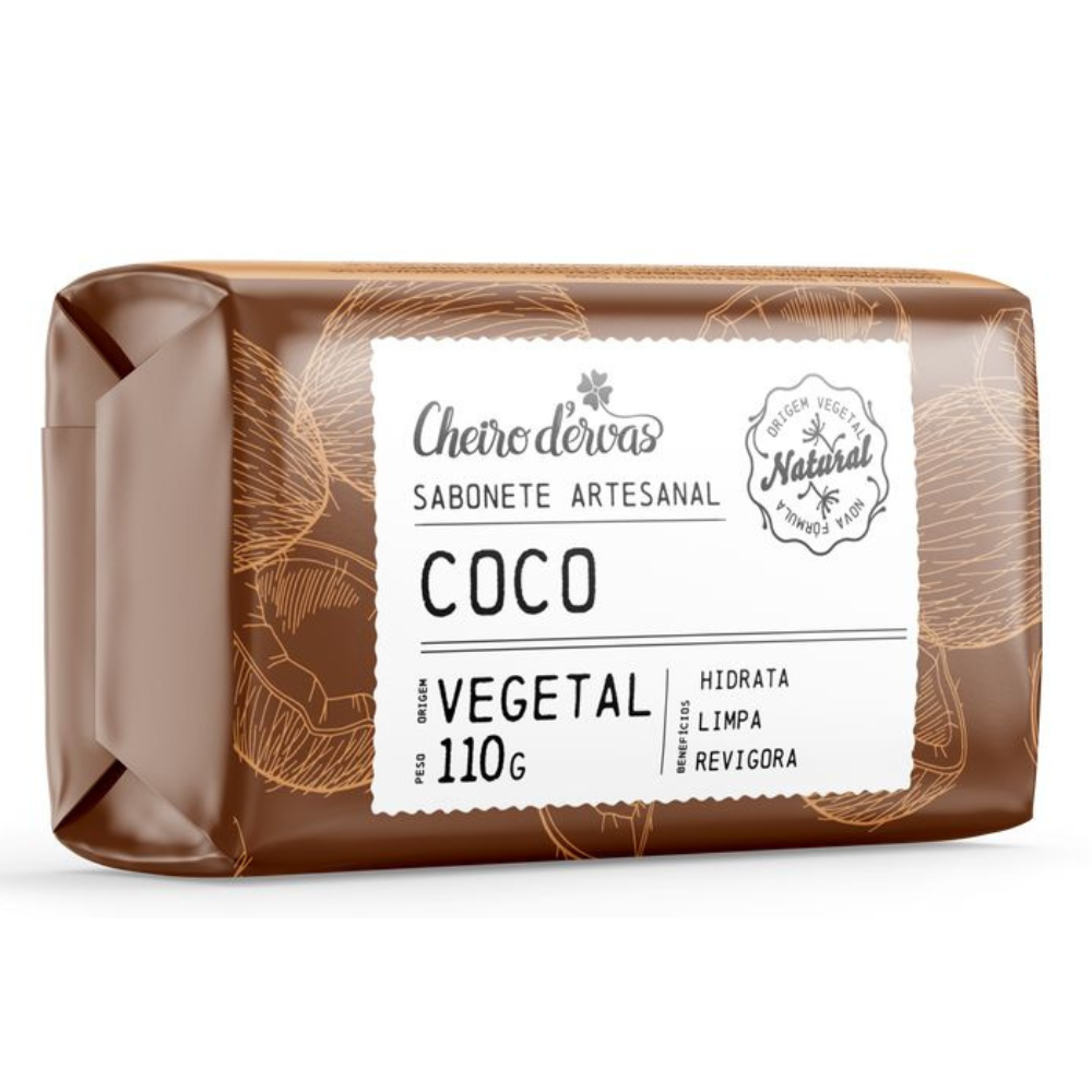 Sabonete Coco Natural 110g Cheiro D'ervas 