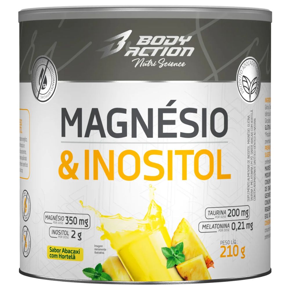 Magnesio e Inositol 210g Abacaxi com Hortela Body Action
