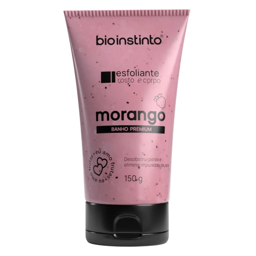 Esfoliante Bisnaga Morango Rosto e Corpo 150g Bio Instinto
