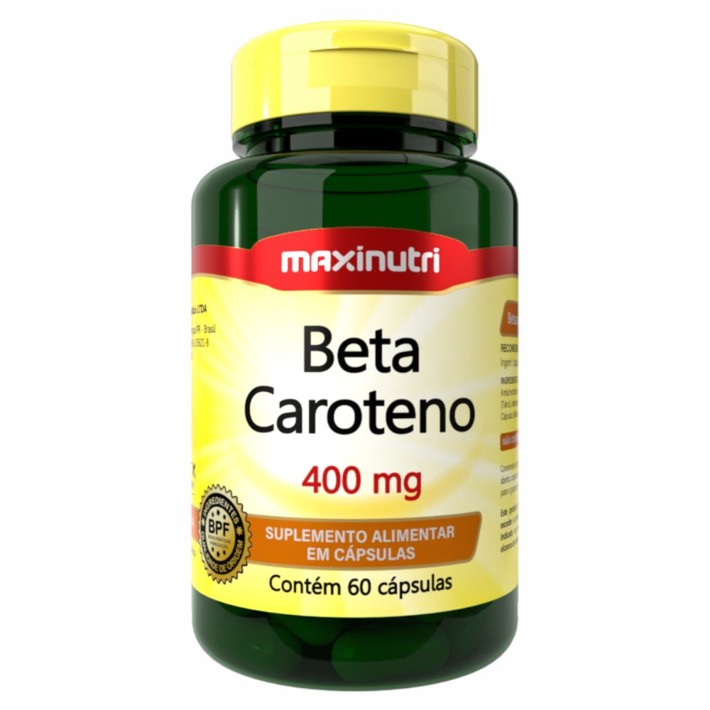 Betacaroteno 400mg 60 cápsulas Maxinutri