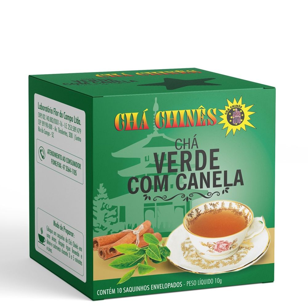 Cha Verde com Canela 10g Cha Chines
