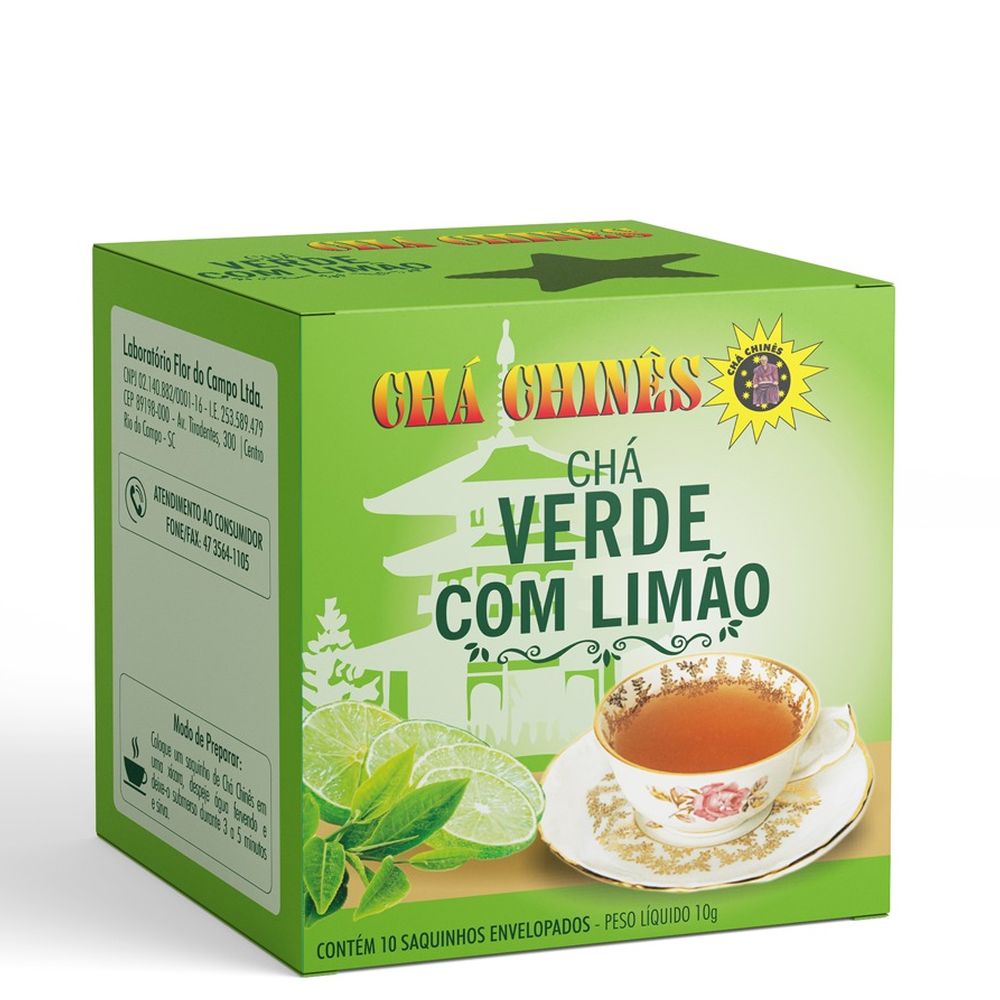 Cha Verde Sabor Limao 10g Cha Chines