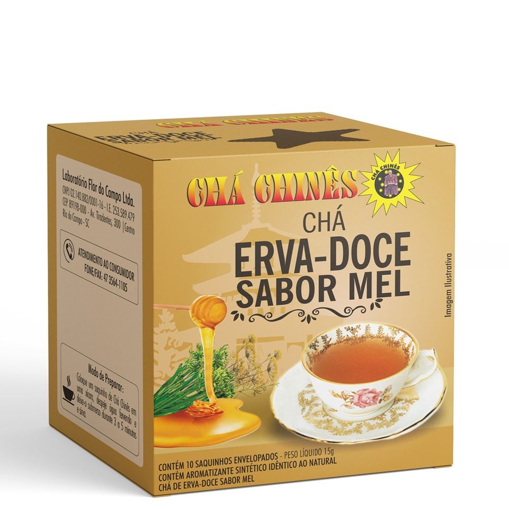 Cha Erva Doce com Mel 10g Cha Chines