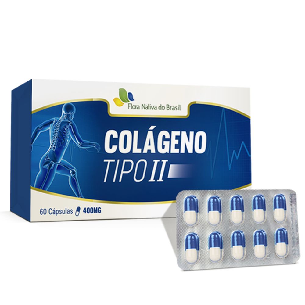 Colageno Tipo II 400mg 60 cápsulas Flora Nativa