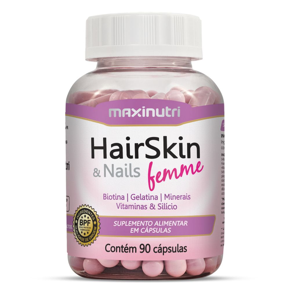 Hairskin Femme 600mg 90 cápsulas Maxinutri