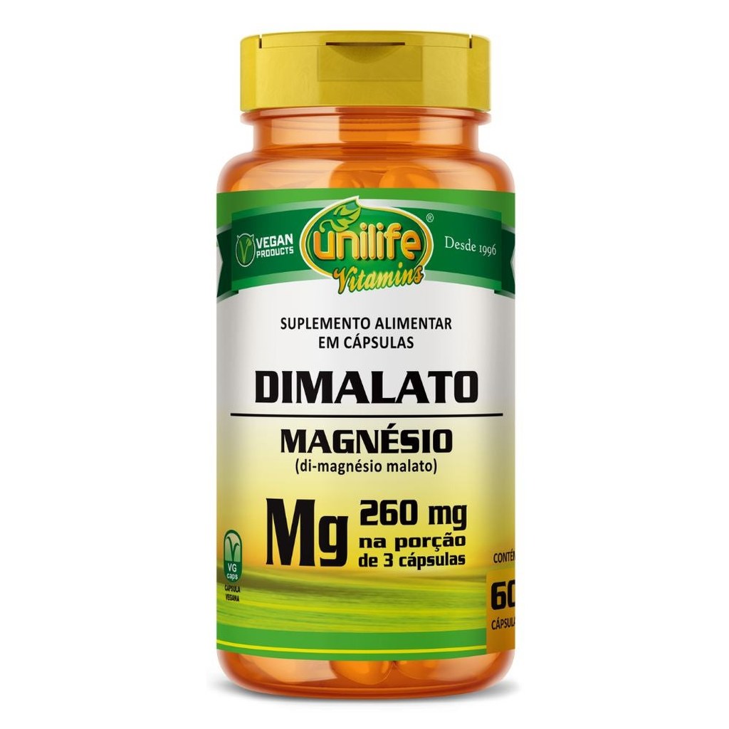 Magnesio Dimalato 800mg 60 cápsulas Unilife