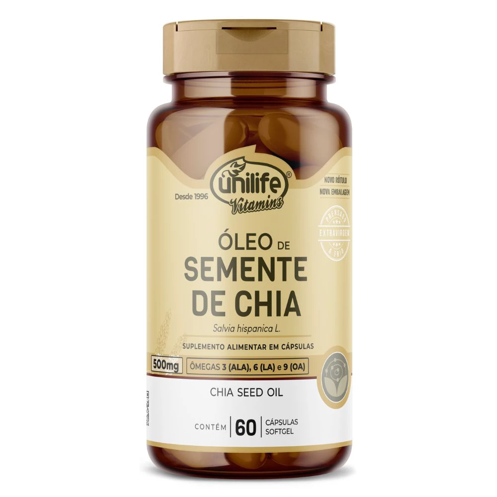Oleo de Chia 700mg 60 cápsulas Unilife